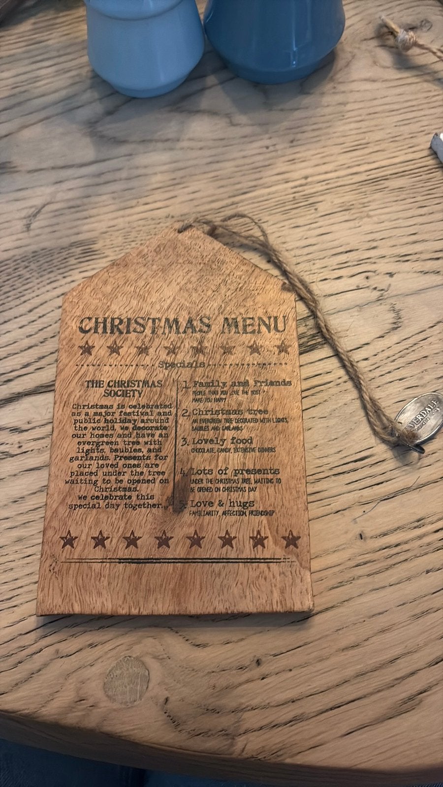 NIEUW! Houten Christmas menu, Ophalen of Verzenden, Nieuw