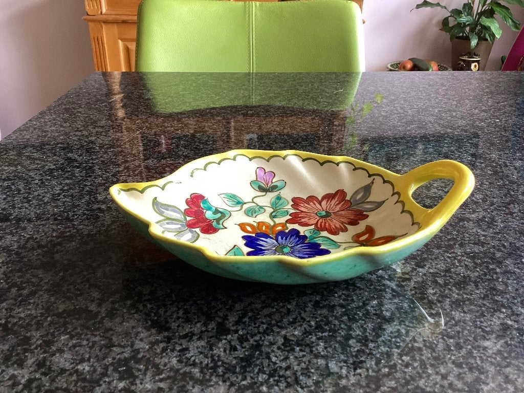 Gouda plateel, Iris, schaaltje, bloem, vintage, antiek, Ophalen
