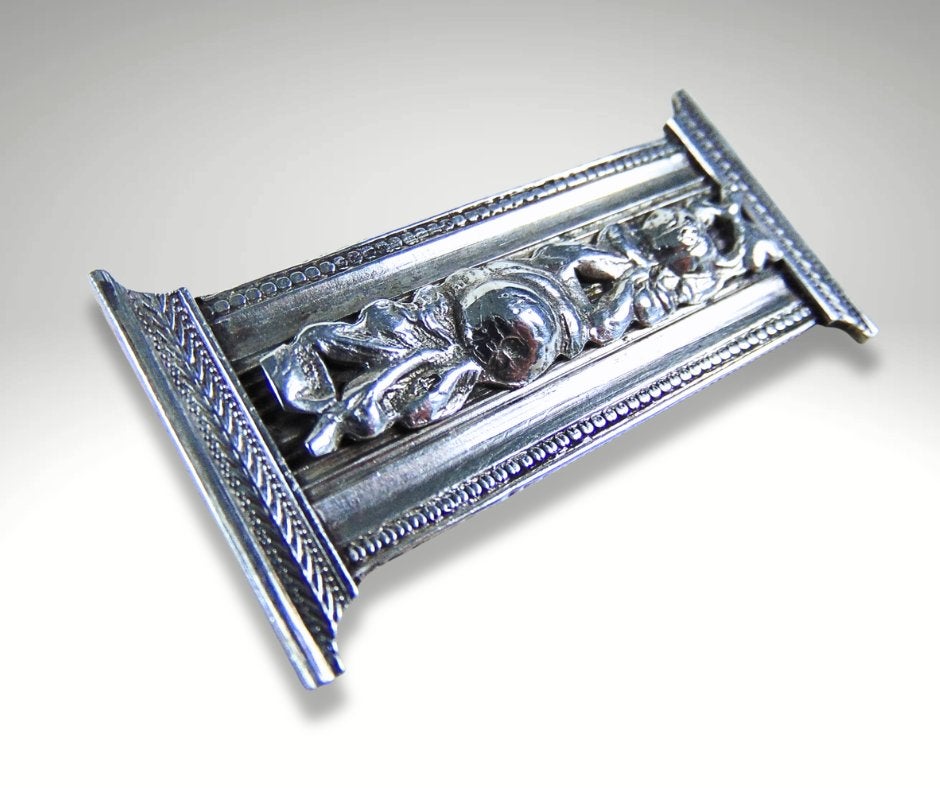 Prachtige antieke 19de eeuws zilveren BIJBELSLOT broche!, 4 tot 7 cm, Verzenden, Zo goed als nieuw, X
