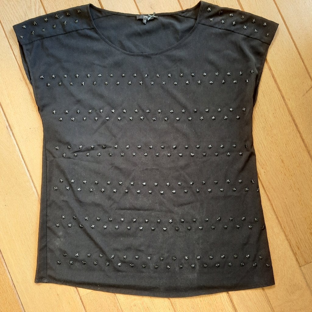 DEPT bloes shirt zwart met sterren maat M - zgan -, Maat 38/40 (M), Zwart, Ophalen of Verzenden, Zo goed als nieuw