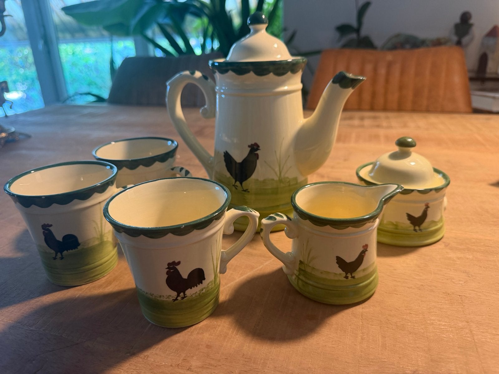 Zell Kip en Haan Servies - Compleet Set, Gebruikt, Overige merken, Keramiek, Landelijk/Boerenbont