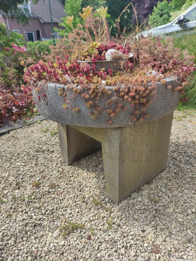 Betonnen bloem-/plantenbak, gratis afhalen, Tuin en Terras, Ophalen, Gebruikt, Rond, Beton