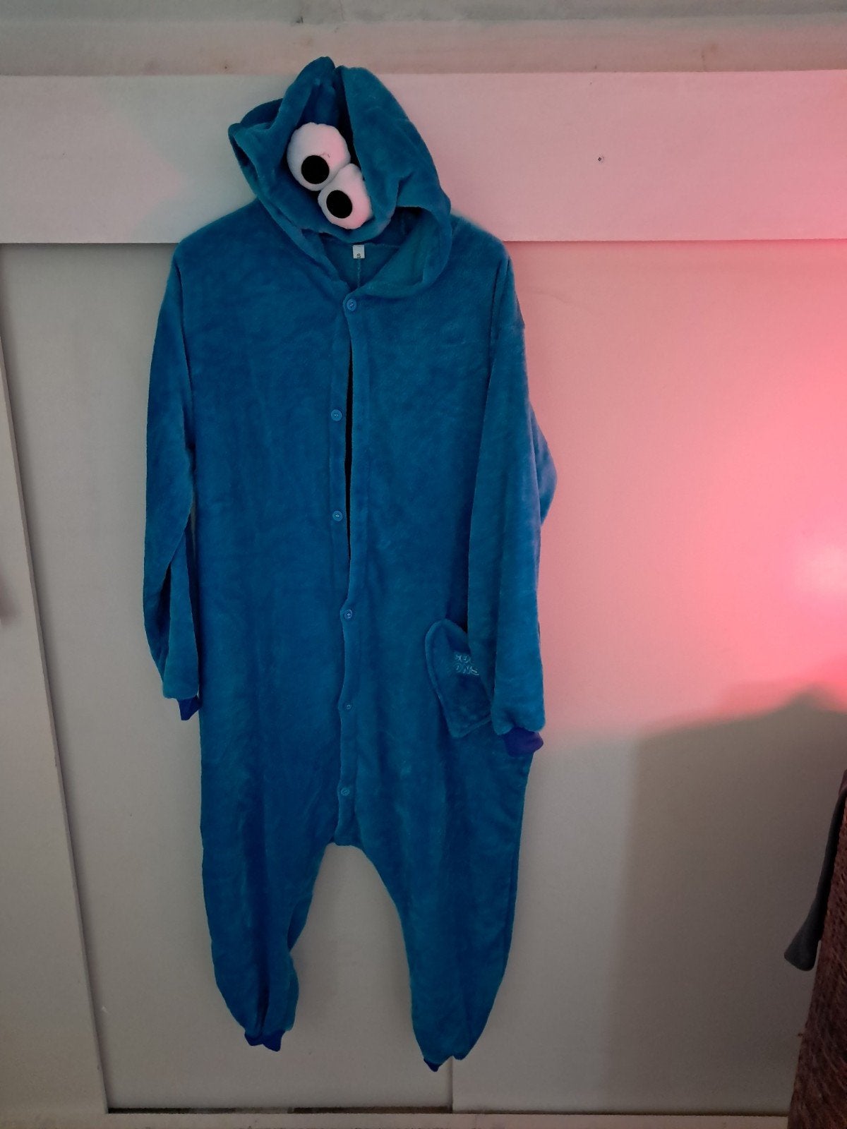 Koekiemonster Onesie - Blauw Pluche Kostuum, Carnaval, Ophalen of Verzenden, Kleding, Maat 36 (S)