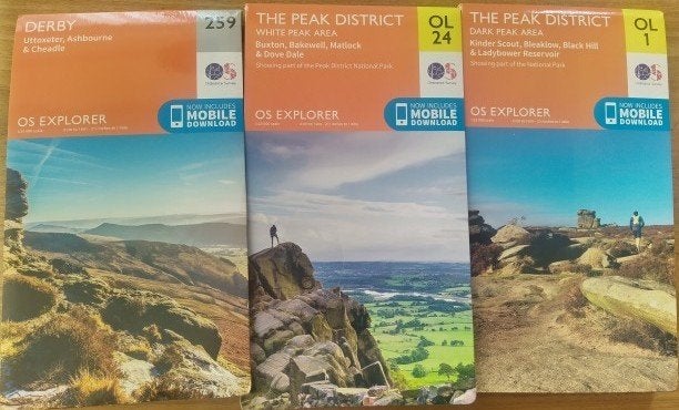 wandelkaarten Peak District Engeland, Nieuw, Ophalen, Onbekend, Overige merken