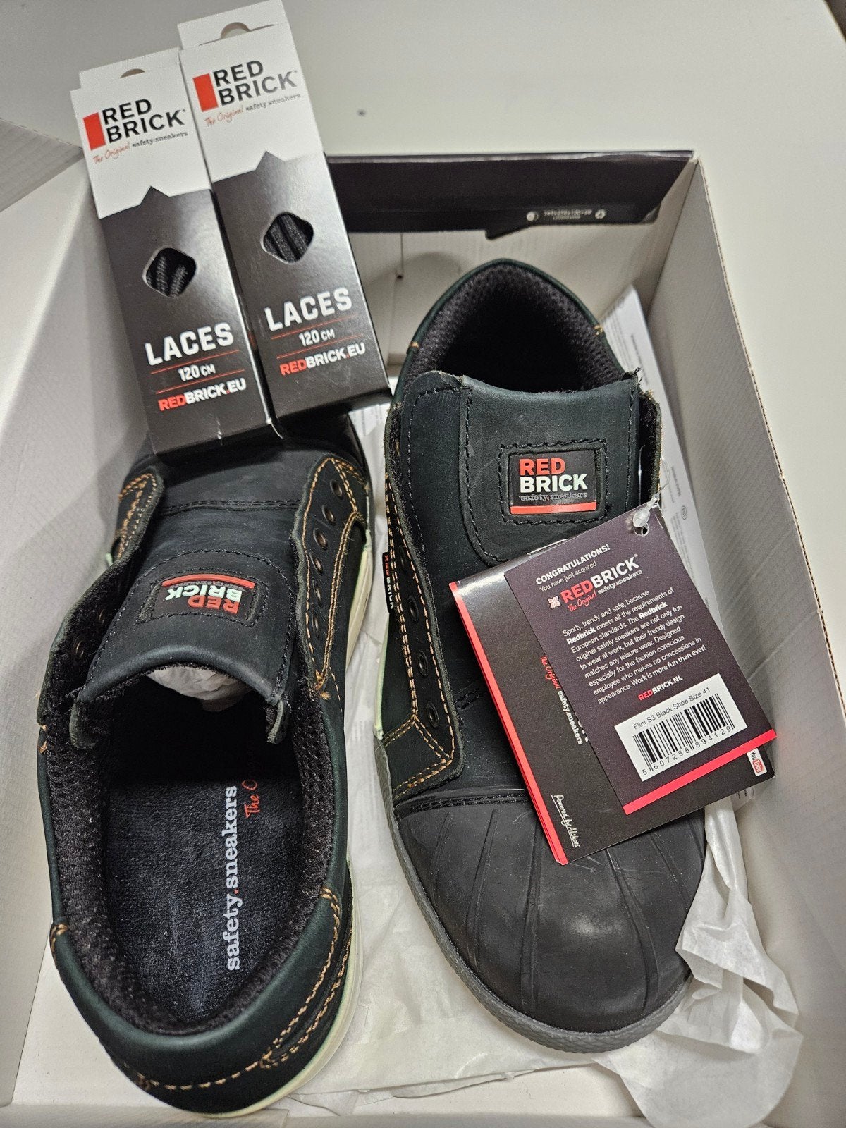 Redbrick Flint maat 41 Werkschoenen Veiligheidsschoenen. Zwa, Redbrick, Verzenden, Zwart, Nieuw