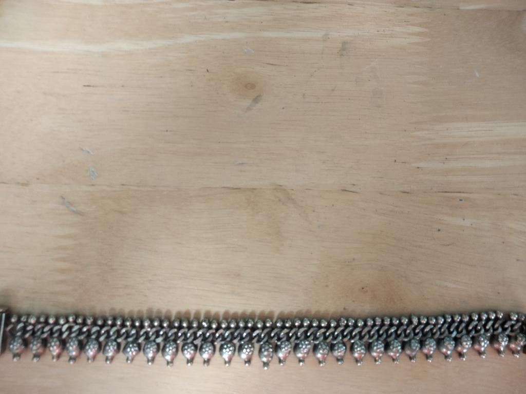 Antieke enkelband, Sieraden, Tassen en Uiterlijk, Armbanden, Ophalen of Verzenden, Zilver
