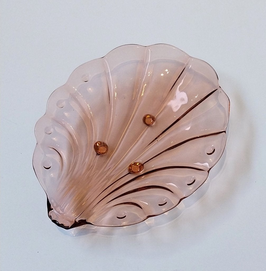 August Walther & Söhne Serveerschaal, "Rosaline glas", Antiek en Kunst, Ophalen of Verzenden