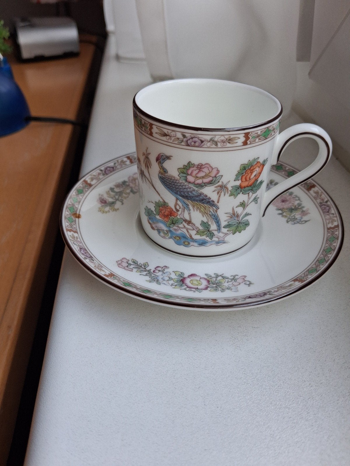 Wedgwood Kutani Crane espresso kop en schotel, Ophalen of Verzenden