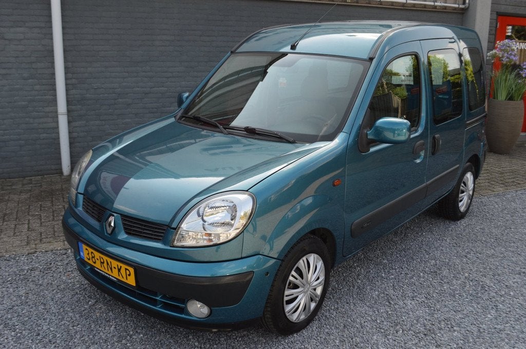 Renault Kangoo 1.6-16V Privilège AUTOMAAT Rolstoel/ Invalid, Auto's, Renault, 1160 kg, Stof, Gebruikt, Blauw
