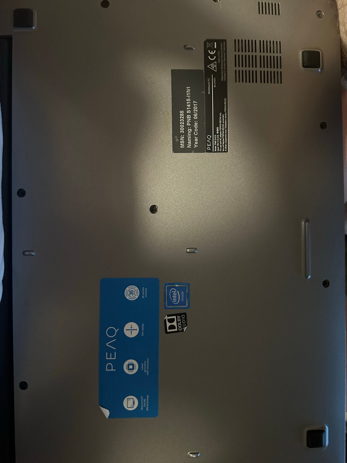 PEAQ PNB S1415-1IN1 Laptop - Intel Inside, Dolby Audio, Computers en Software, Windows Laptops, Ophalen, Gebruikt, Qwerty, 8 GB