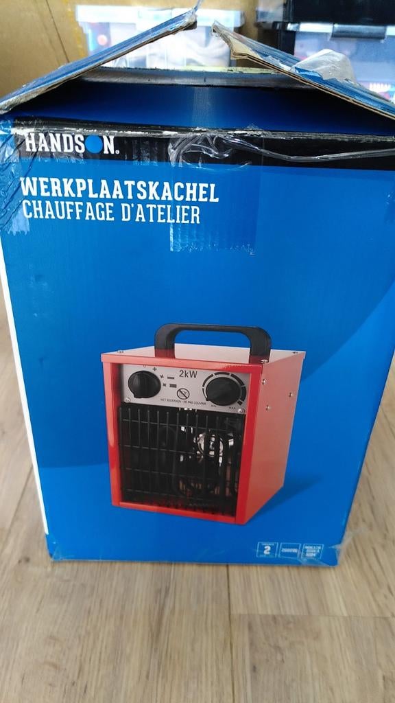 Hands On Werkplaatskachel 2kW - Nieuw in doos, Ophalen, Minder dan 30 cm, Minder dan 60 cm, 800 watt of meer