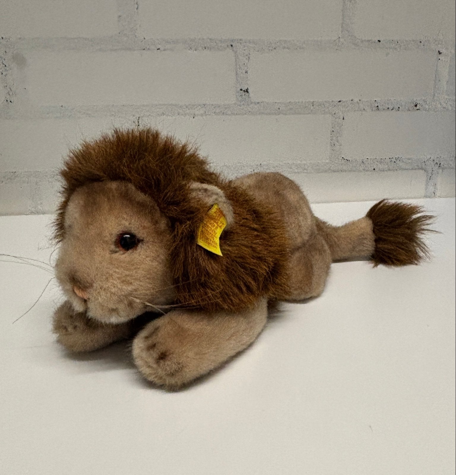 Steiff Leeuw Pluche Knuffel - Zo Goed als Nieuw, Overige karakters, Ophalen of Verzenden, Bruin, Met label