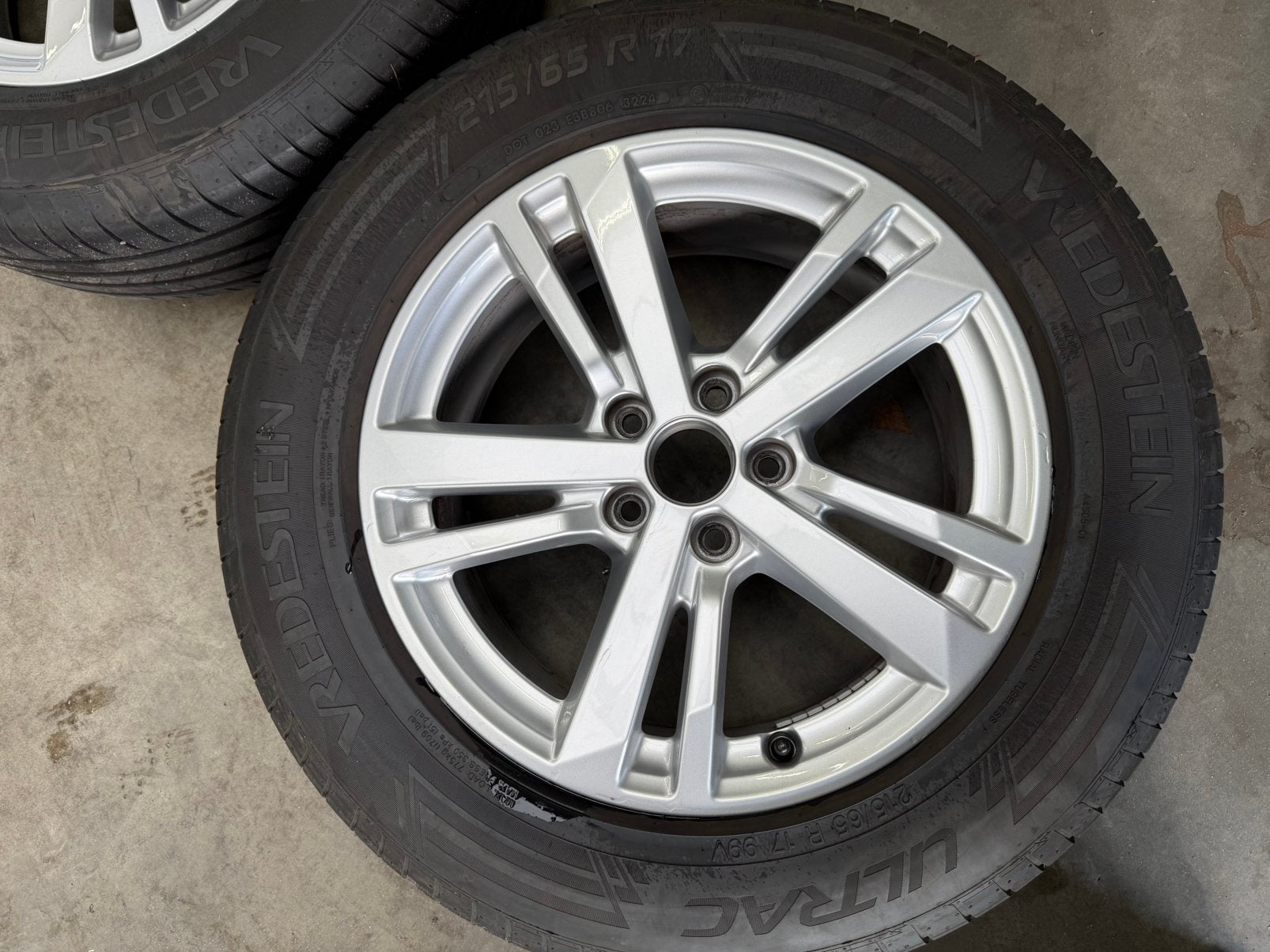 Originele audi velgen Zgan vredestein banden., Ophalen, Zo goed als nieuw