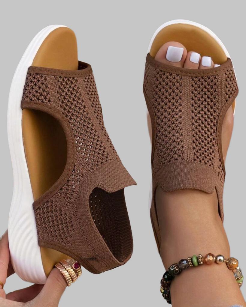 Comfort Sandalen Bruin (36-43), Kleding | Dames, Schoenen, Verzenden, Nieuw, Bruin, Sandalen of Muiltjes