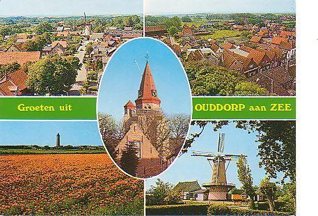 Ansichtkaart	Ouddorp	5-luik, Verzenden, 1960 tot 1980, Gelopen, Zuid-Holland
