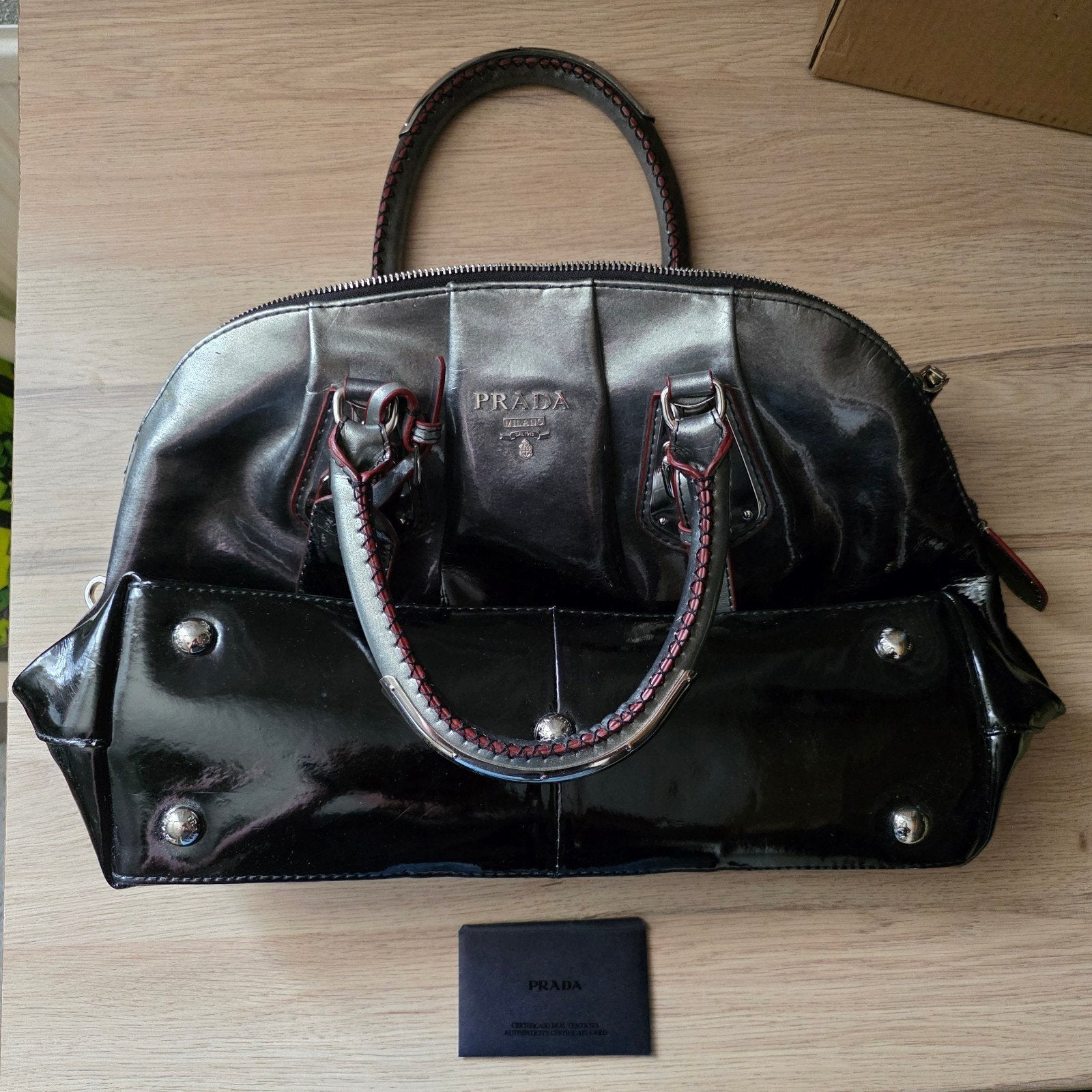 Prada handtas + authenticiteitscertificaat, Ophalen, Zwart, Nieuw, Handtas