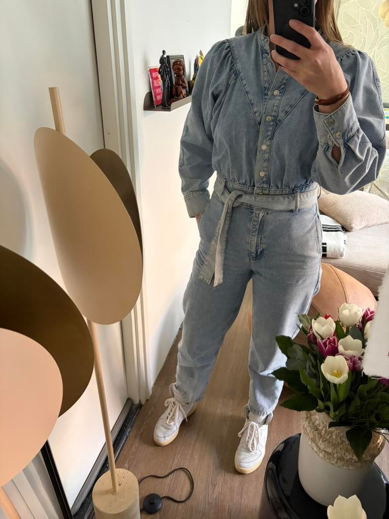 Mango jumpsuit s spijker denim jeans pak suit, Kleding | Dames, Jumpsuits, Ophalen of Verzenden, Zo goed als nieuw, Blauw