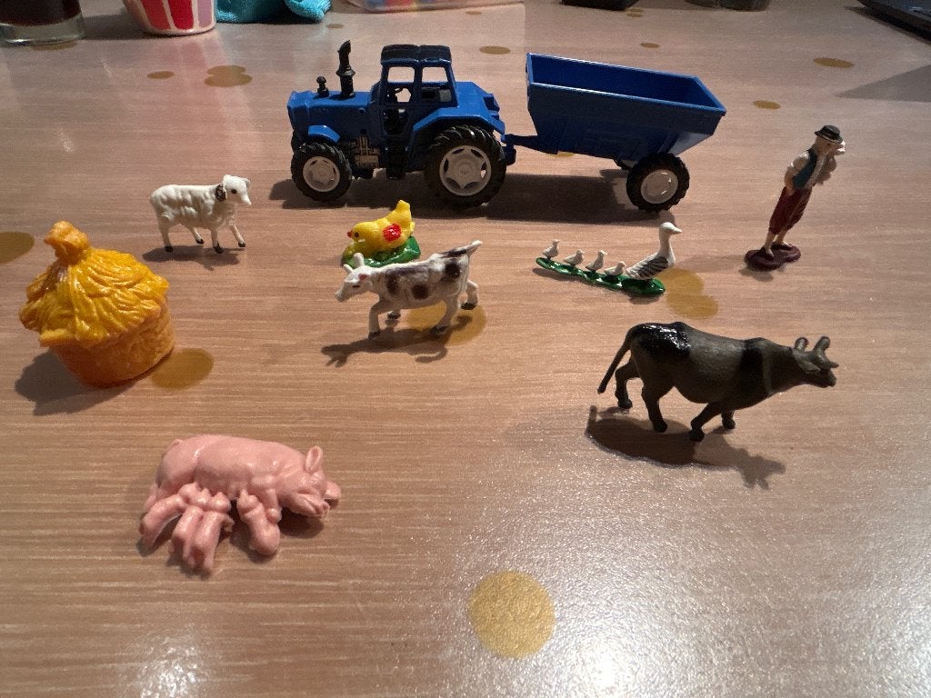 Boerderij speelset met tractor, dieren en figuur, Ophalen of Verzenden, Nieuw, Taarten, Versiering