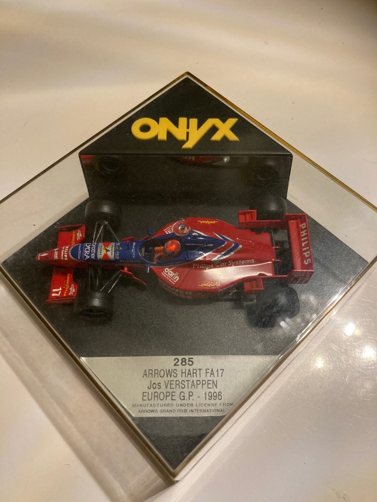 Jos verstappen arrows hart fa17 europ gp 1996 1/43, Hobby en Vrije tijd, Modelauto's | 1:43, Ophalen of Verzenden, Zo goed als nieuw
