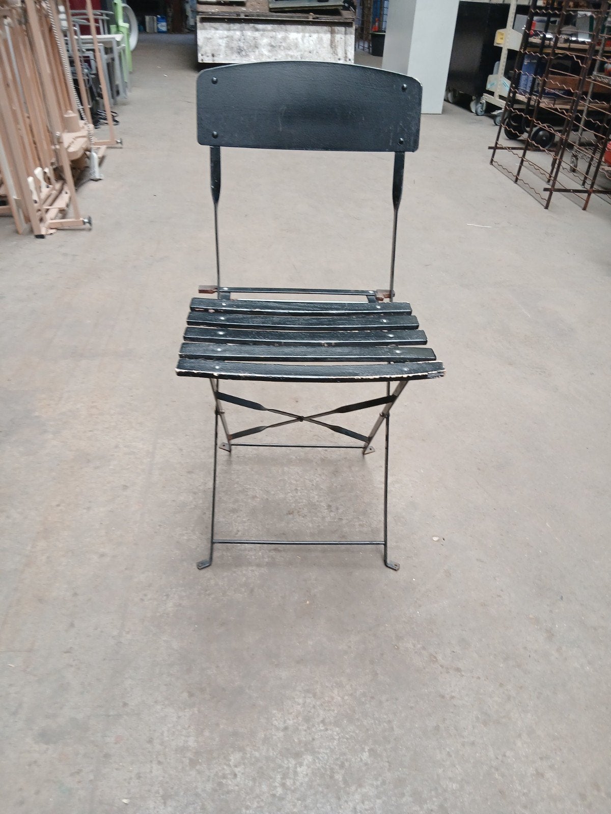 Bistrostoelen klapstoelen 8 zwarte en 3 grijze klapstoelen, Ophalen, Gebruikt, Zwart, Onbekend