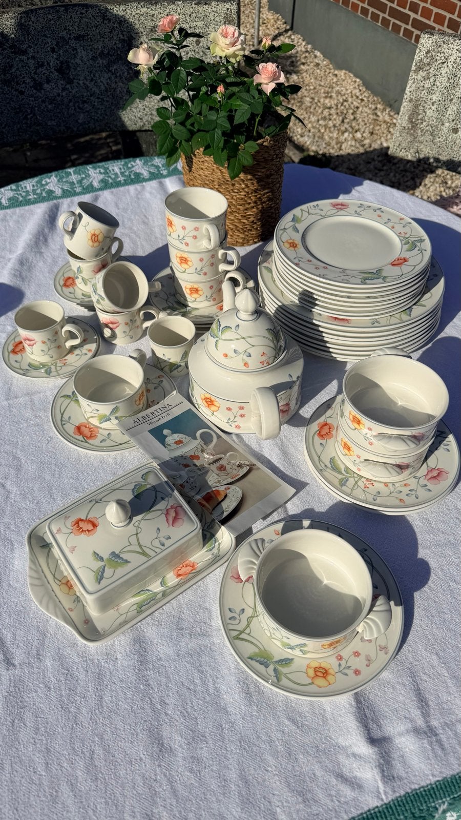 Vintage Villeroy & Boch Albertina servies - 44-delig, Gebruikt, Villeroy & Boch, Vintage, Ophalen of Verzenden