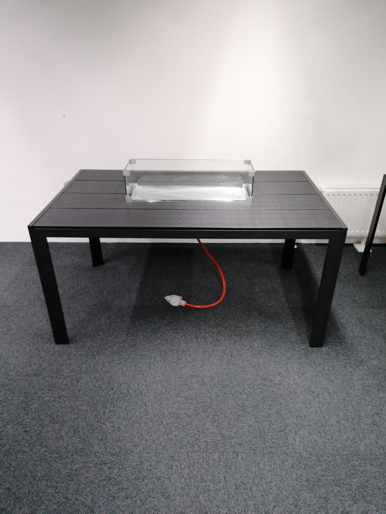 Vuurtafel-Eettafels met RVS brander, glasombouw & afdekplaat, Tuin en Terras, Ophalen, Nieuw