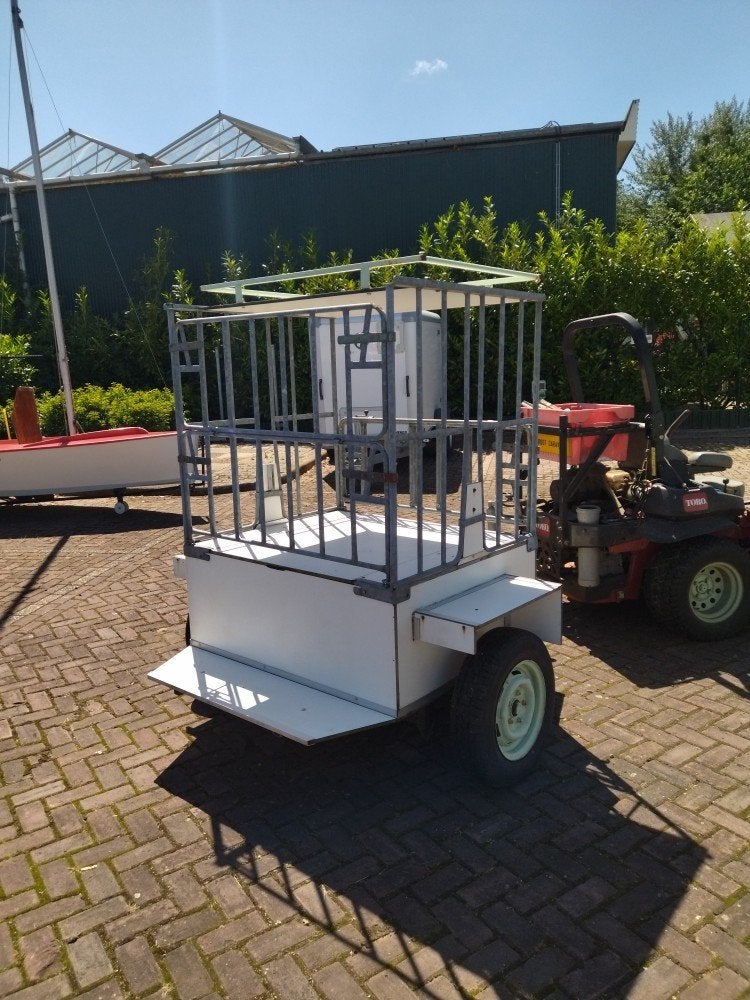 Multifunctionele aanhanger voor zitmaaier met kogelkoppeling, Ophalen, Gebruikt