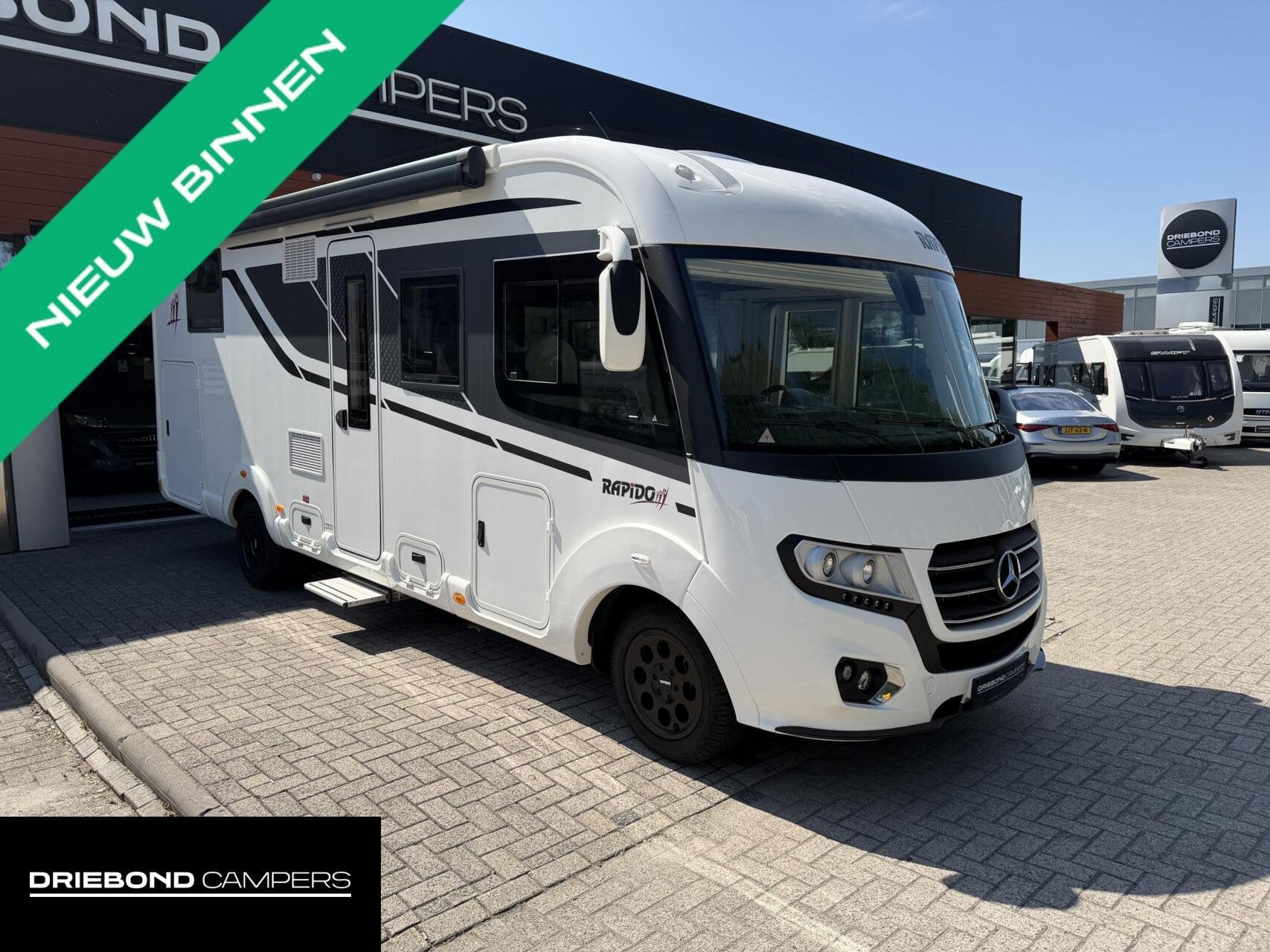 Rapido M96 Queensbed EP Level 2X Airco Delta Omvormer Zonnep, Caravans en Kamperen, Campers, Achteruitrijcamera, 7 tot 8 meter