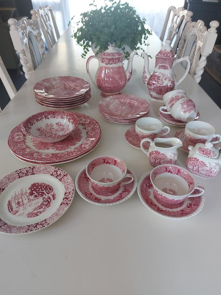 Verzameling Engels serviesgoed theepot borden kopjes, Antiek en Kunst, Antiek | Servies los, Ophalen