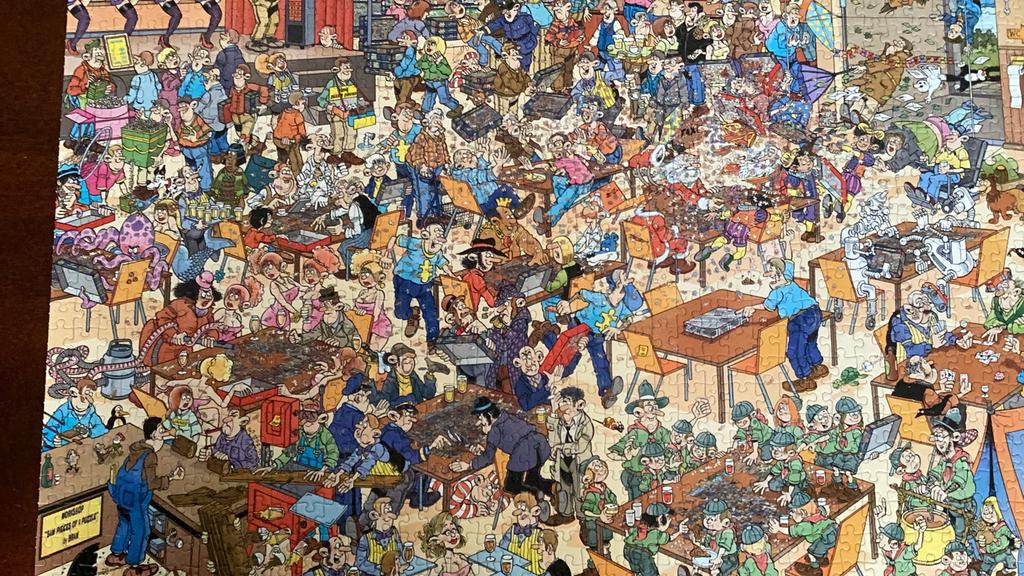 Nk puzzelen van haasterenpuzzel 1000 stukjes, Ophalen, 500 t/m 1500 stukjes, Zo goed als nieuw