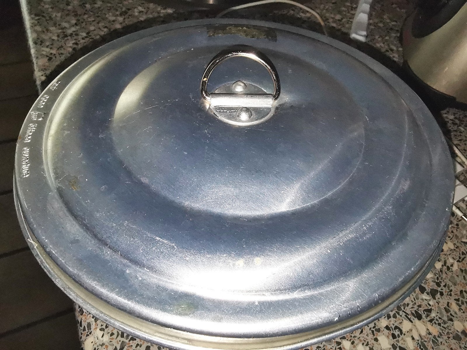 Aluminium Poffert blik 20 cm doorsnee, Ophalen, Zilver, Metaal, Overige typen