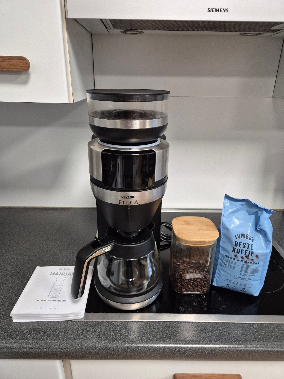 Severin Filka Koffiemachine - Bonen & Filterkoffie, Koffiemachine, Ophalen of Verzenden, Zo goed als nieuw, 4 tot 10 kopjes