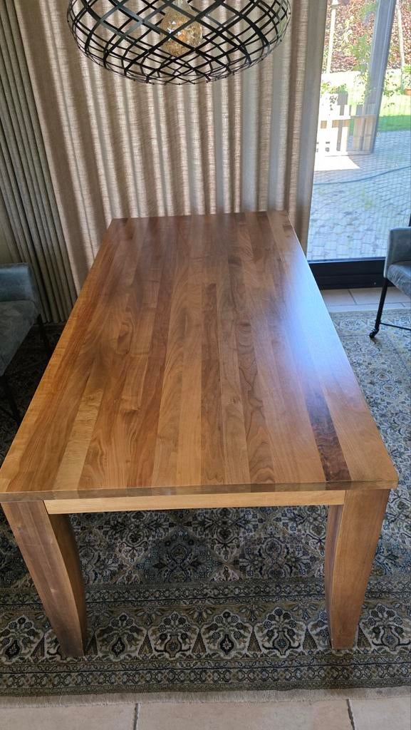 Nette notenhouten eettafel (180x90 cm), Ophalen, Gebruikt, 50 tot 100 cm, Vijf personen of meer