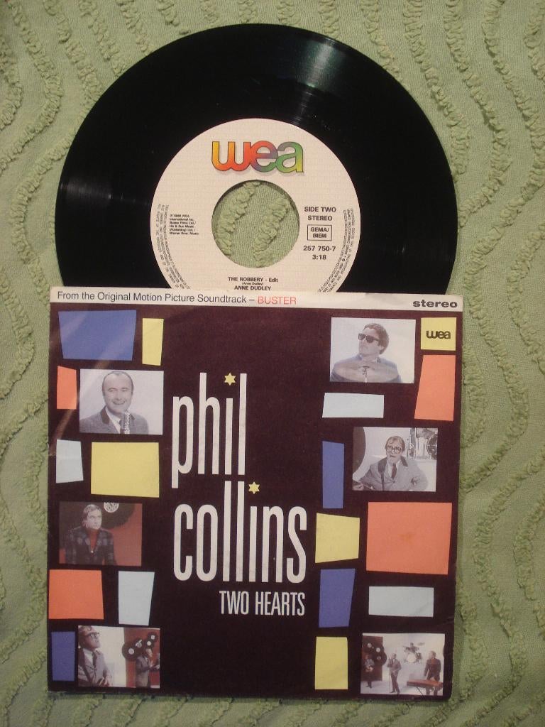 Phil Collins 7" Vinyl Single: ‘Two hearts’ (D) Misdruk, Filmmuziek en Soundtracks, 7 inch, Single, Ophalen of Verzenden