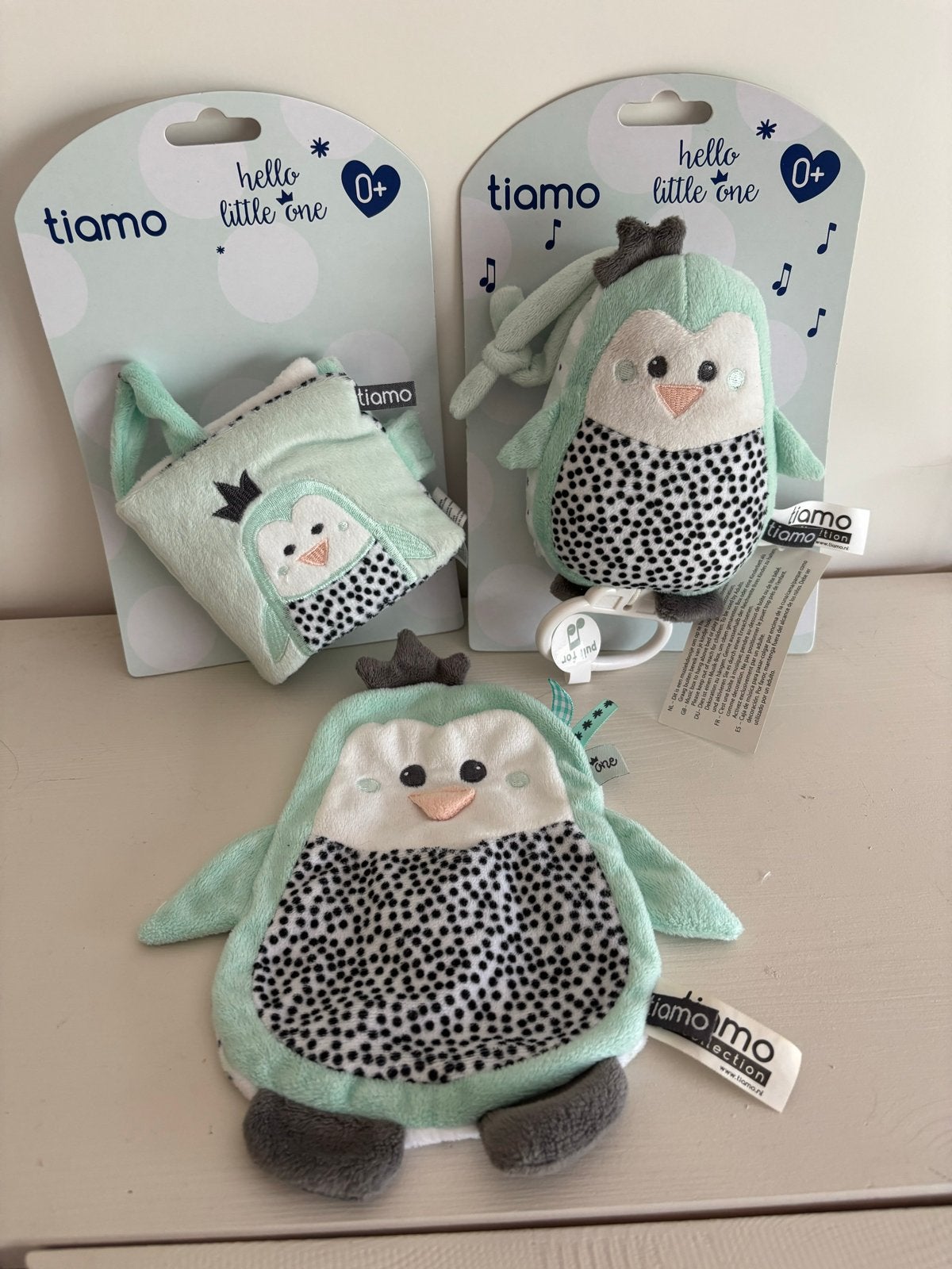 Tiamo Pinguïn Baby Speelgoed Set nieuw!, Ophalen of Verzenden, Nieuw, Overige typen, Met geluid