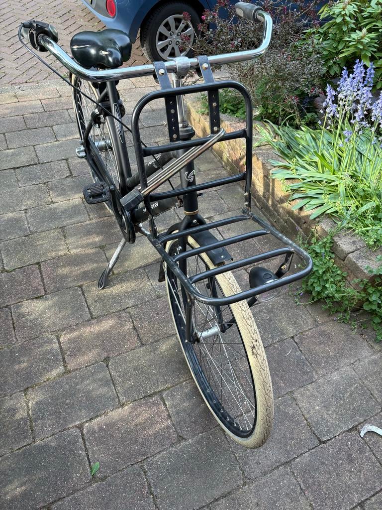 Sparta Transportfiets - Zwart, opkanpper, Fietsen en Brommers, Fietsen | Dames | Omafietsen, Ophalen of Verzenden, Gebruikt, Terugtraprem