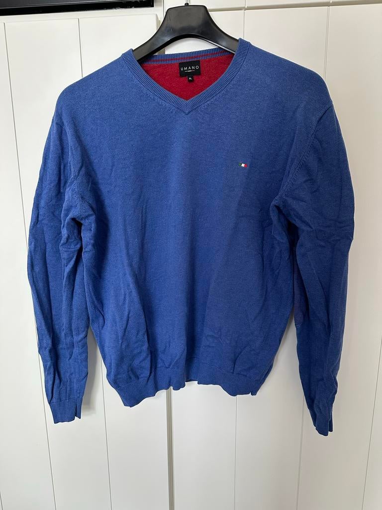 Umano V-hals trui - Blauw - Maat XL, Ophalen of Verzenden, Gedragen, Maat 56/58 (XL), Blauw