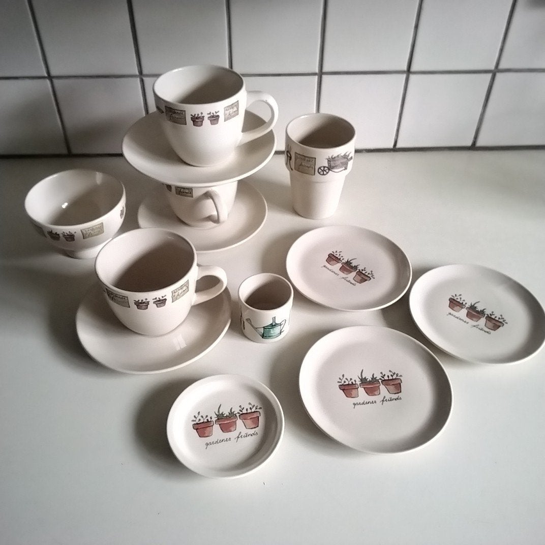 Jet by Ter Steege 'Gardener Friends' servies, Keramiek, Landelijk/Boerenbont, Ophalen of Verzenden, Zo goed als nieuw