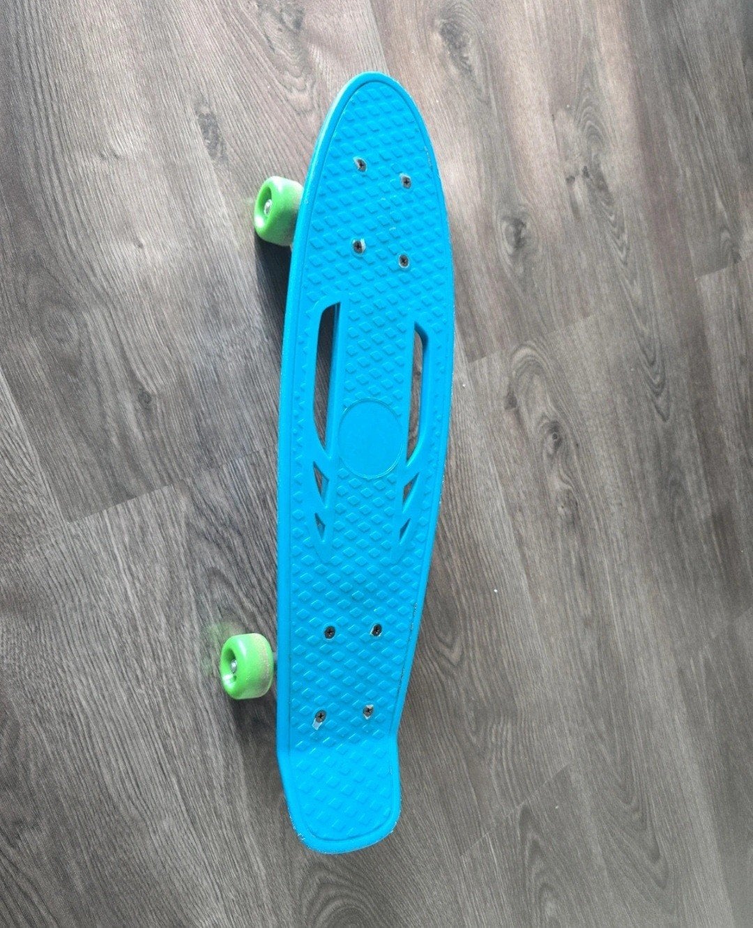 PW Sports Skateboard Blauw met Groene Wielen, Ophalen of Verzenden, Zo goed als nieuw, Skateboard