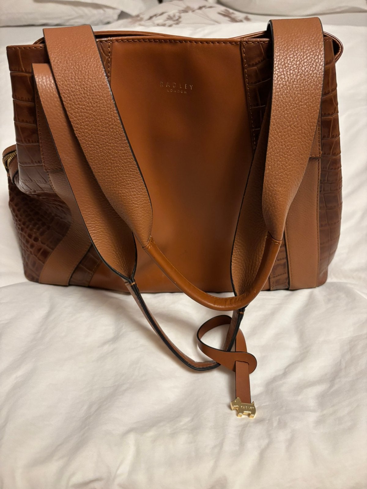 Radley London echte lederen dames tas, cognac kleur, Ophalen of Verzenden, Zo goed als nieuw, Bruin, Handtas
