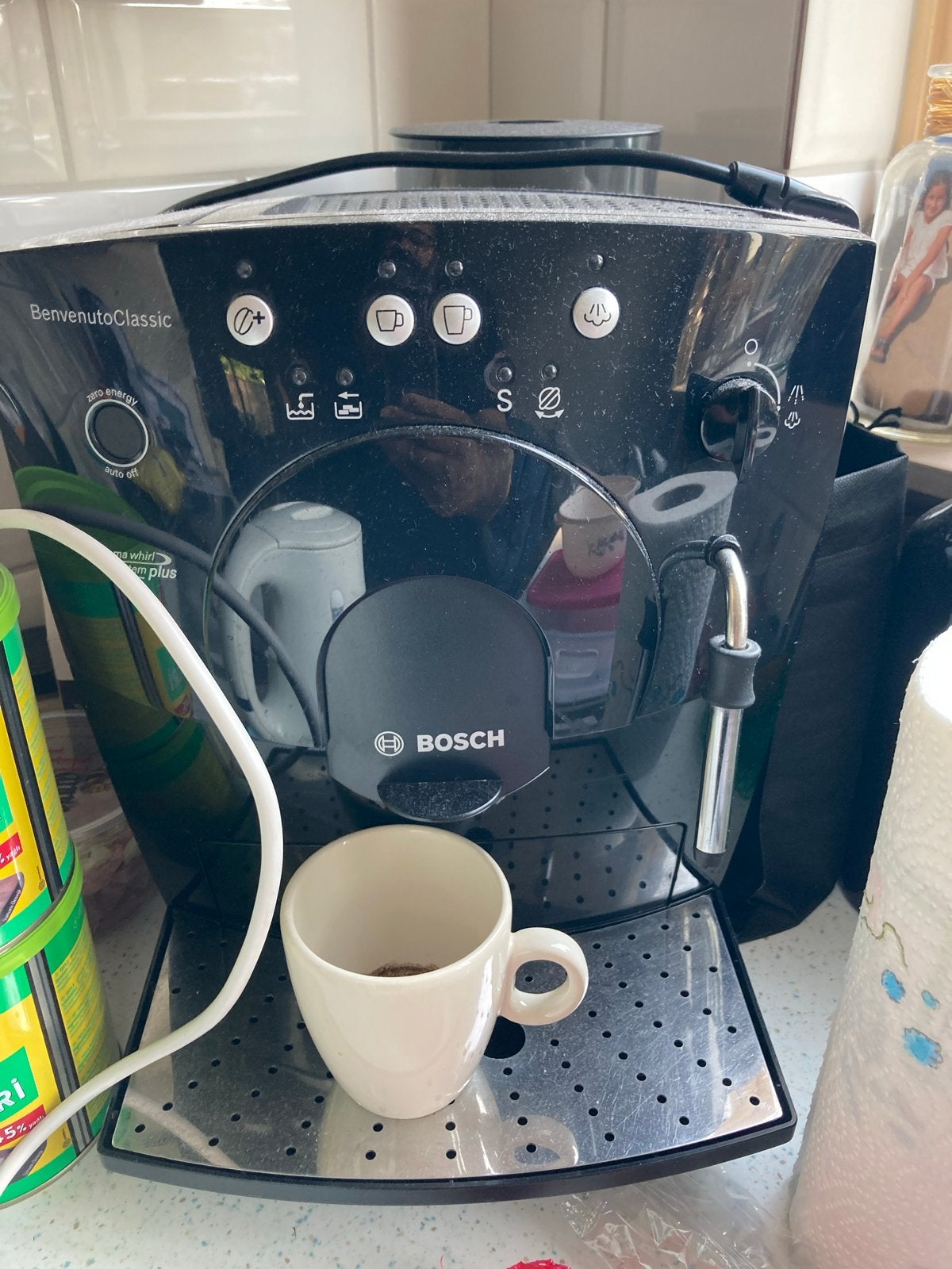 Bosch Benvenuto Classic Koffiemachine - Gebruikt, Witgoed en Apparatuur, Stoompijpje, Gebruikt, Koffiemachine, 4 tot 10 kopjes