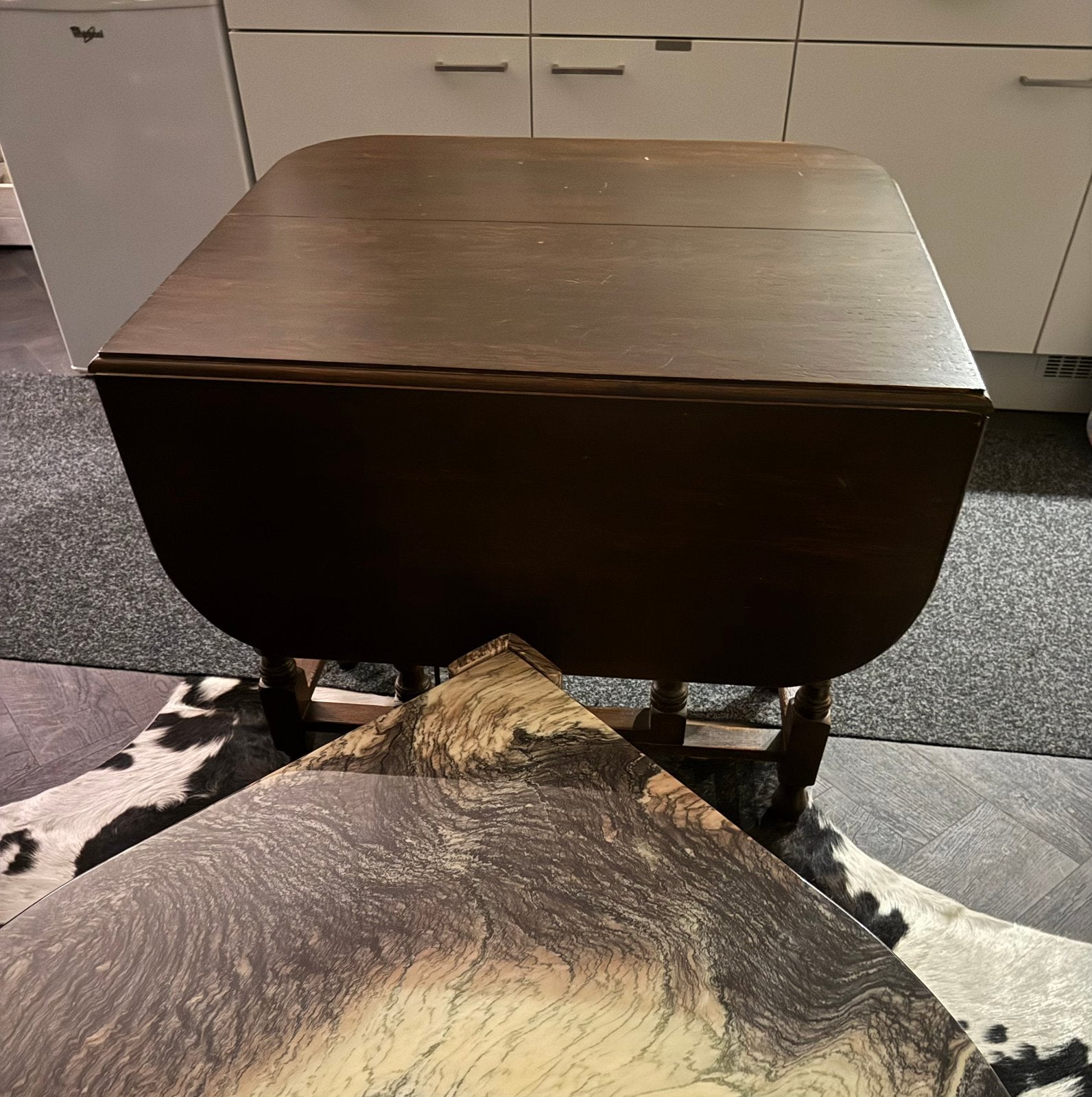 Hangoortafel eikenhout rechthoekig, Ophalen of Verzenden