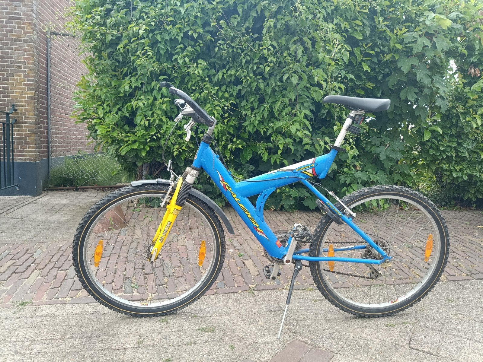 Blauwe Raleigh Mountainbike fiets met versnellingen, Fietsen en Brommers, Fietsen | Mountainbikes en ATB, Hardtail, Ophalen, Gebruikt