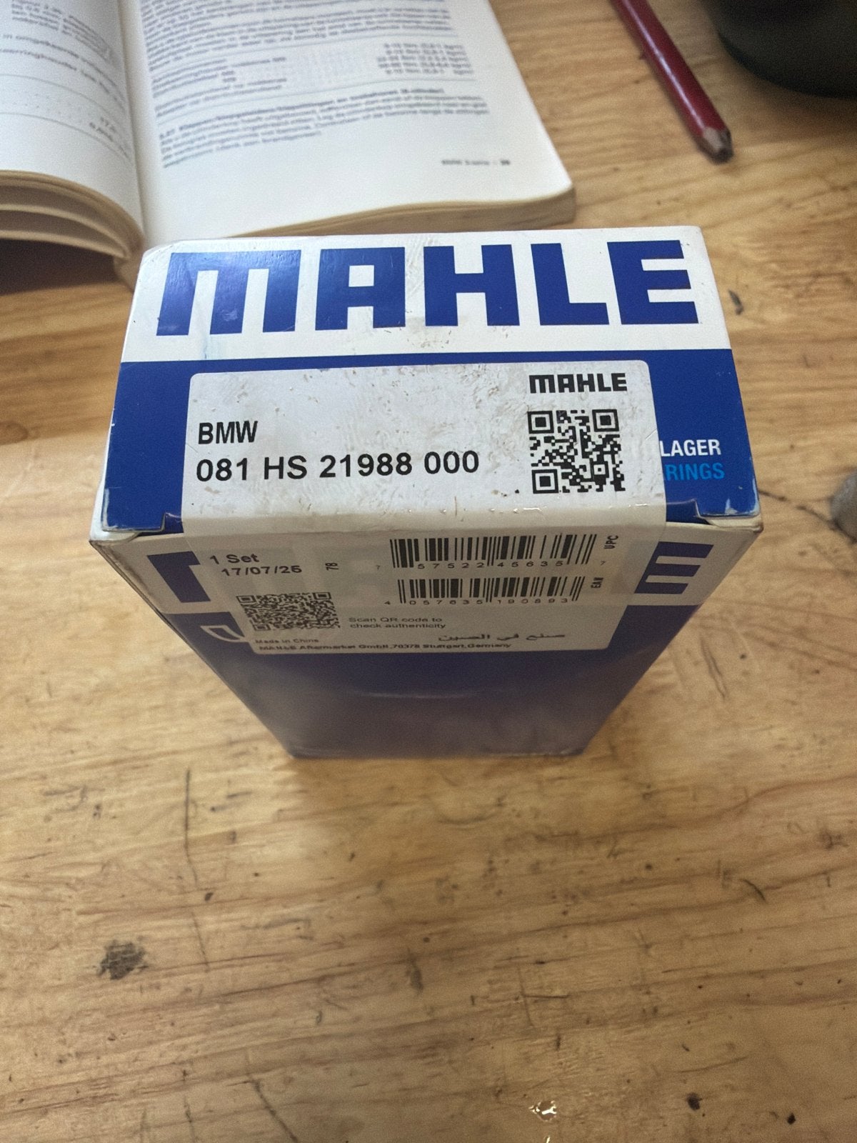 MAHLE Krukaslagers BMW - Nieuw in doos, Ophalen of Verzenden, Nieuw, BMW