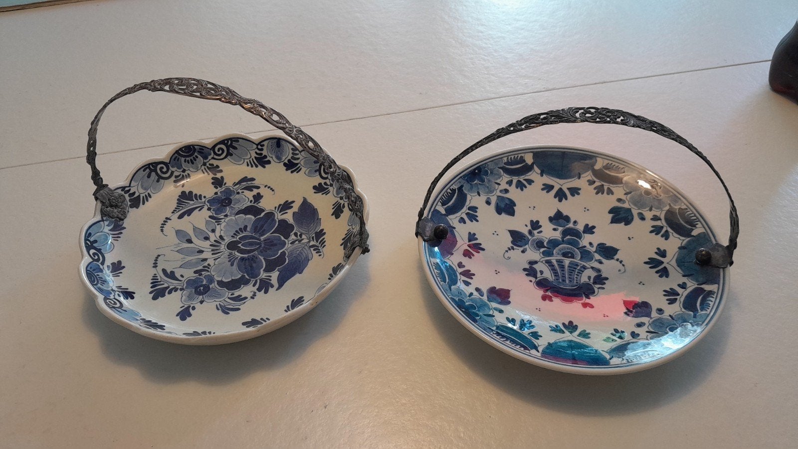 Twee Antieke Delfts Blauwe bonbon schaaltjes, Ophalen