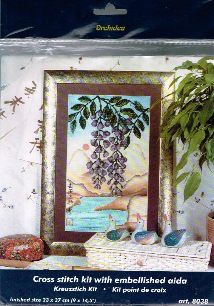 Cado sale orchidea voorbedrukt borduurpakket, bloemen 8038, Ophalen of Verzenden, Nieuw, Handborduren, Borduurpakket