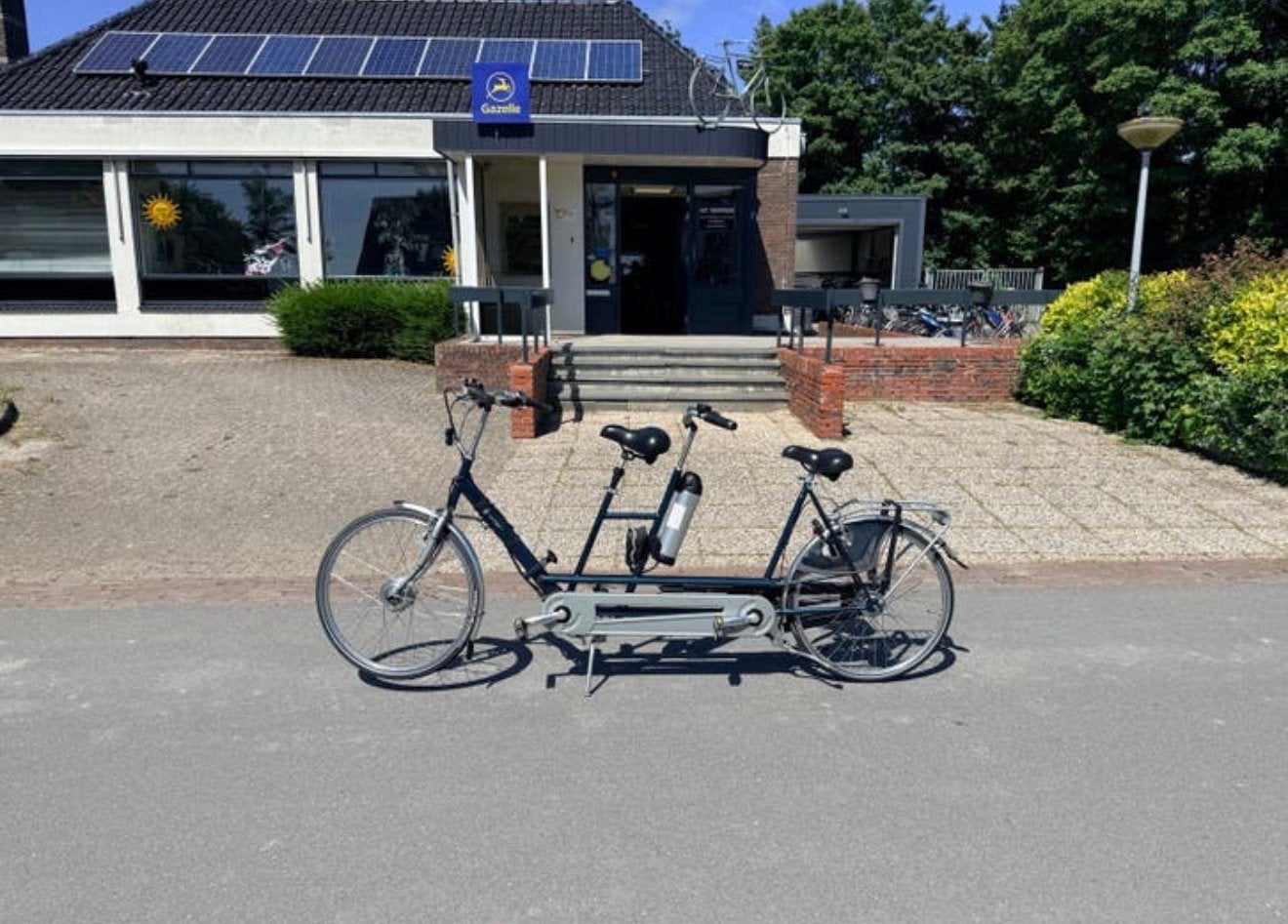 Nette elektrische tandem, deelbaar, met accu testrapport, 53 tot 57 cm, Minder dan 10 versnellingen, Gebruikt, Opvouwbaar