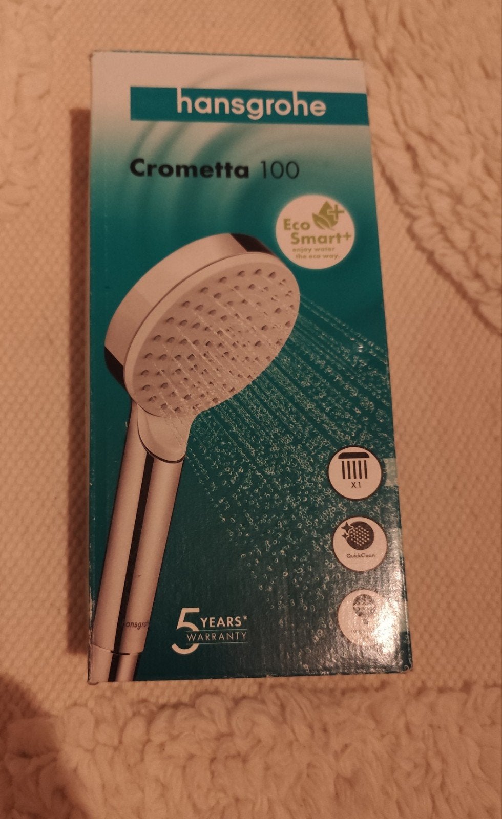 Hansgrohe Crometta 100 handdouche wit/chroom EcoSmart, Ophalen of Verzenden