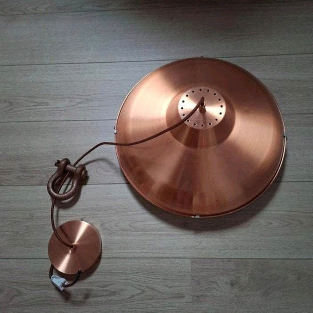 Industriele hanglamp (rood koper), Ophalen of Verzenden, Zo goed als nieuw, Overige materialen