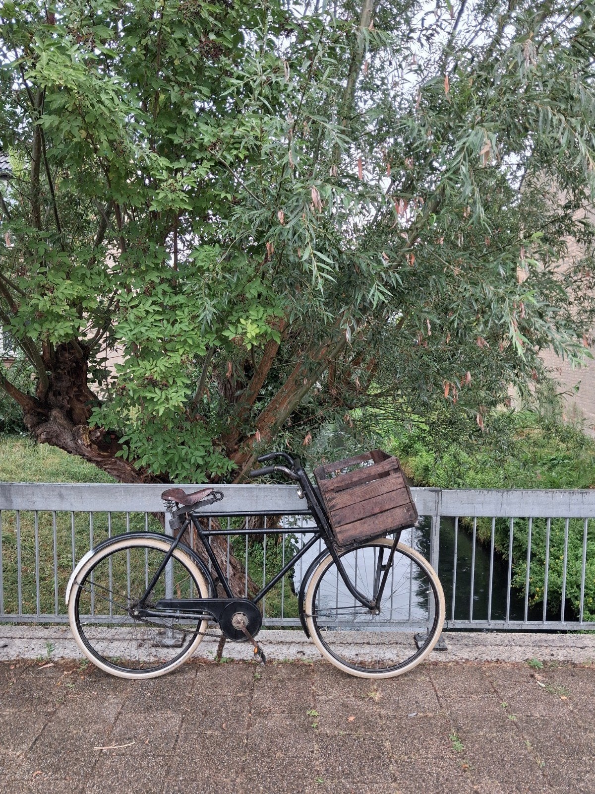 Antieke Cleon Transportfiets Jaren '50 - Haasdrecht, Fietsen en Brommers, Fietsen | Oldtimers, Ophalen, Terugtraprem, Cleon, Jaren '50